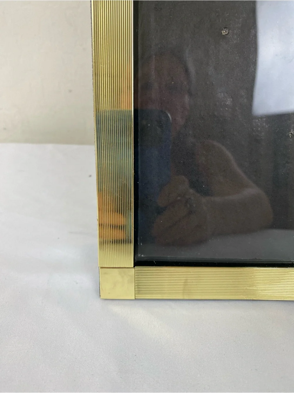 Hollywood Regency Gold brass 1990 Vintage picture frame 4x6